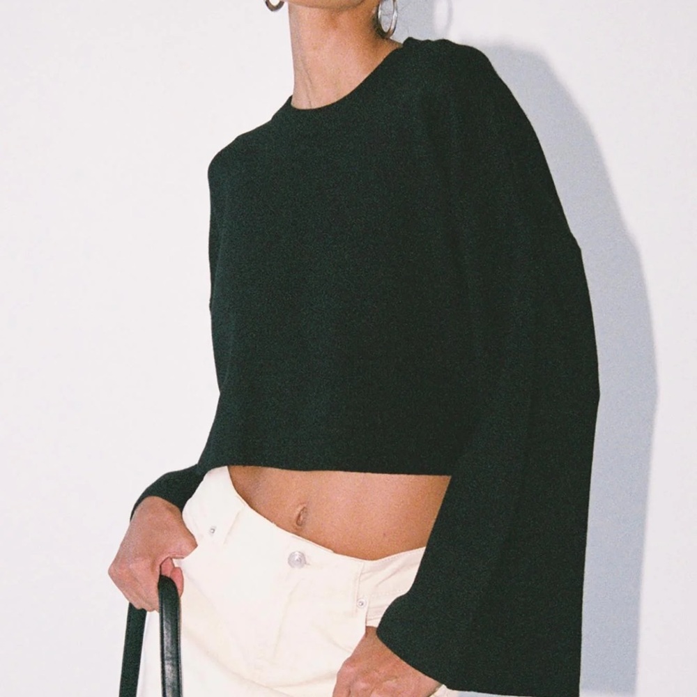 Princess Polly Girl Soldier Cropped Sweater Black